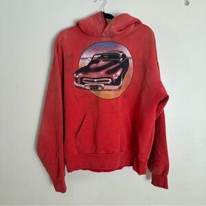 Re/Done Oversized Distressed Cotton Hoodie M